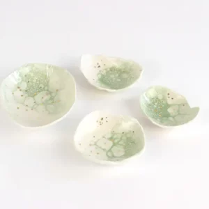 Coupelles porcelaine et or (4 pièces)