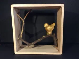 POMM.’s LITTLE GOLDEN BIRDS - SITTING ON THE BRANCH OF A TREE 2