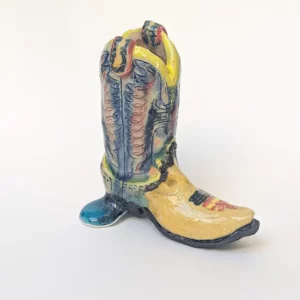 ceramic cowboy boots 1