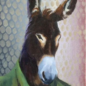 Portrait Asinesque 2023 huile sur toile 22x16cm