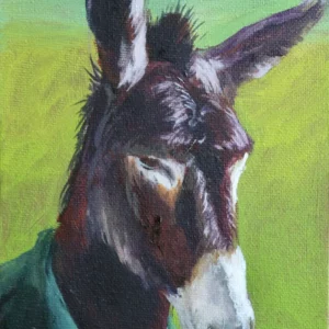 Portrait Asinesque 2022 huile sur toile 22,5x14 cm