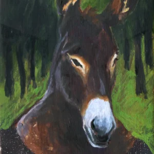 Portrait Asinesque 2024 huile sur toile 24x16cm