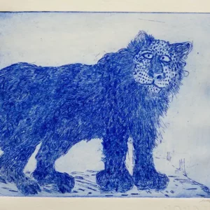 Panthère des neiges bleue