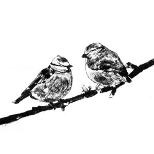 Mésanges (pointe sèche)