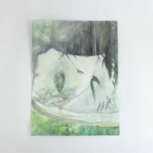 Triptyque 3 lumière, rideau géranium